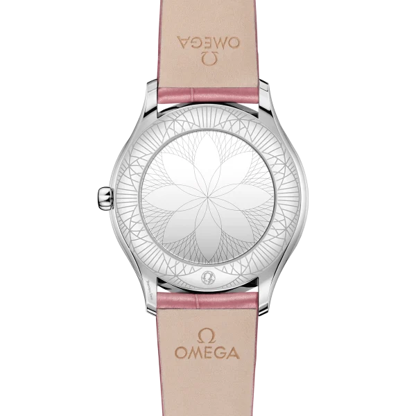 Omega De Ville Trésor quartz pink dial pink leather strap 36mm 428.18.36.60.10.001