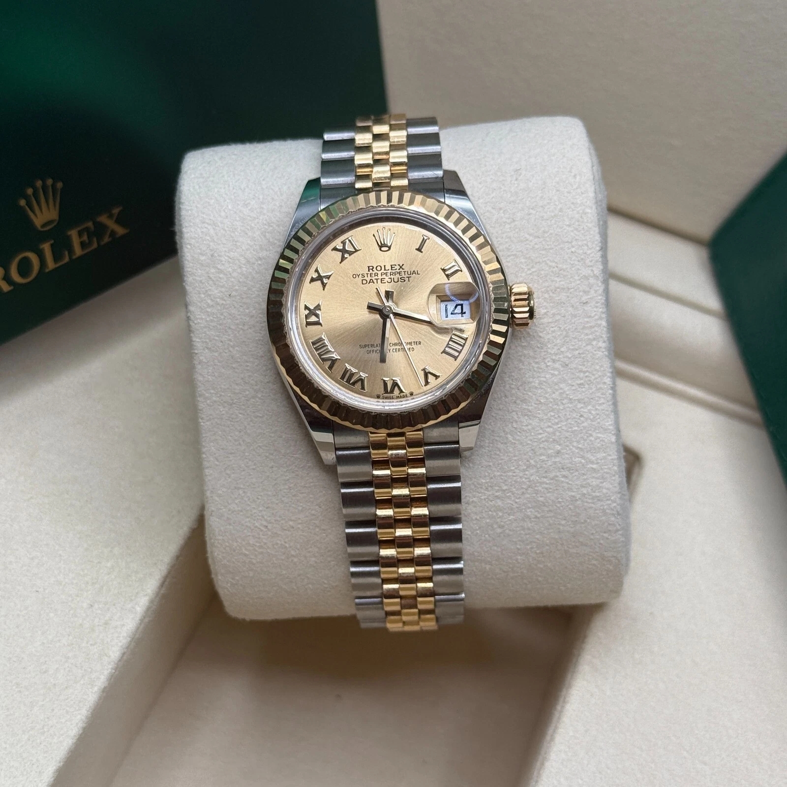 Rolex Lady-Datejust 28mm 279173 Champagne Roman Dial Oyster Bracelet - Image 7