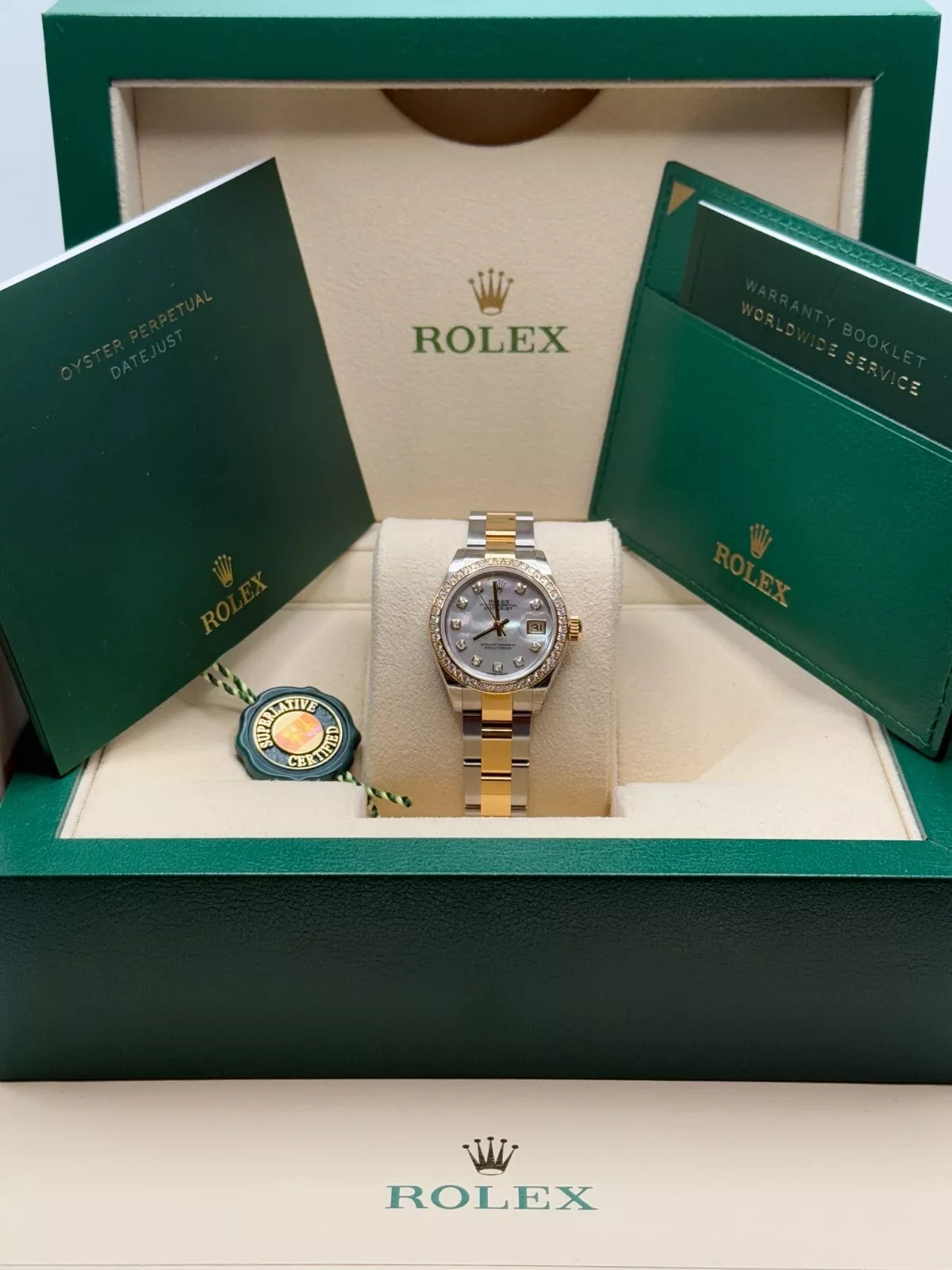 Rolex Lady-Datejust 28mm 279383RBR Mother-of-Pearl Dial Yellow Rolesor Oyster Bracelet - Image 8