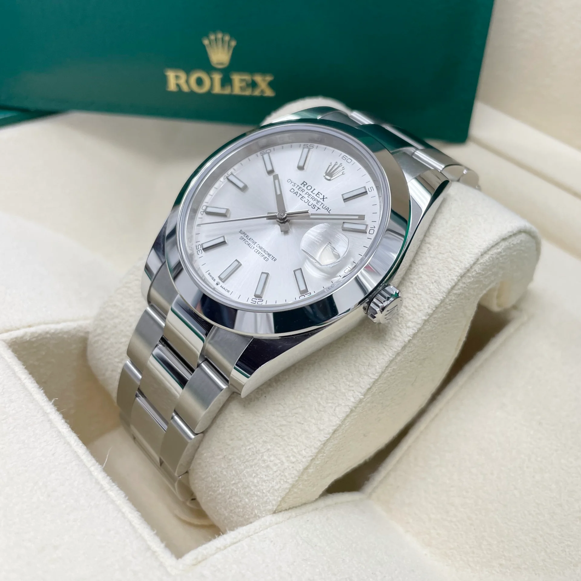 Rolex Datejust 41mm 126300 Silver Index Jubilee Stainless Steel Watch - Image 11