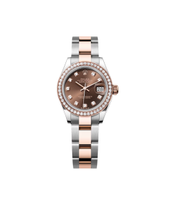Alternative view of Rolex Lady-Datejust 28mm 279381RBR Chocolate Diamond Dial Oyster Bracelet