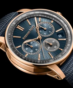 Alternative view of Audemars Piguet Code 11.59 Blue Dial Blue Rubber Strap 41mm 26393OR.OO.A348KB.01