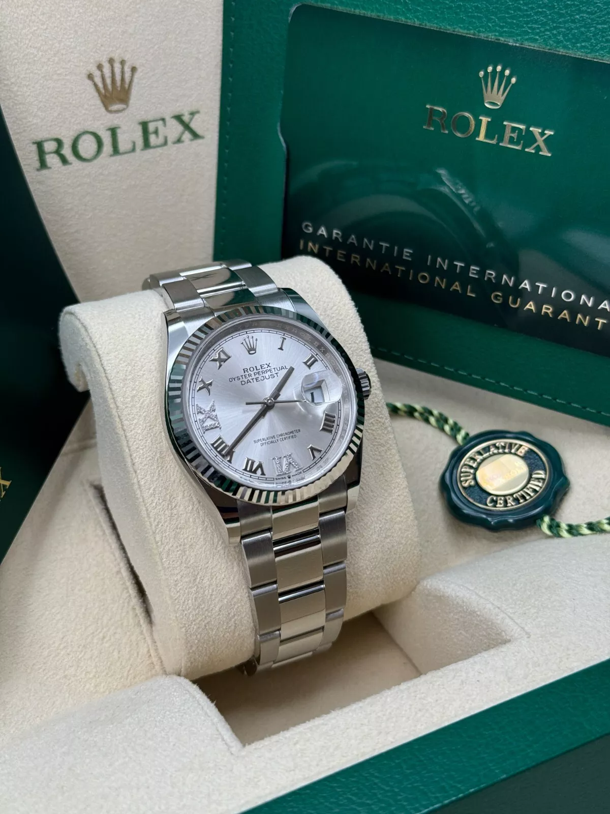 Rolex Datejust 36mm 126234 White Roman Dial Oyster Stainless Steel Mens - Image 12