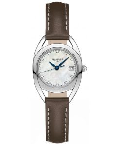 Longines Women's L6.136.4.87.2 Equestrian Diamond Brown Leather Watch