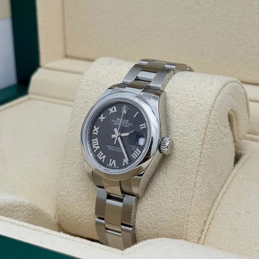 Rolex Lady-Datejust 28mm m279160 Oyster Perpetual Dark Grey Dial Oyster Bracelet - Image 12