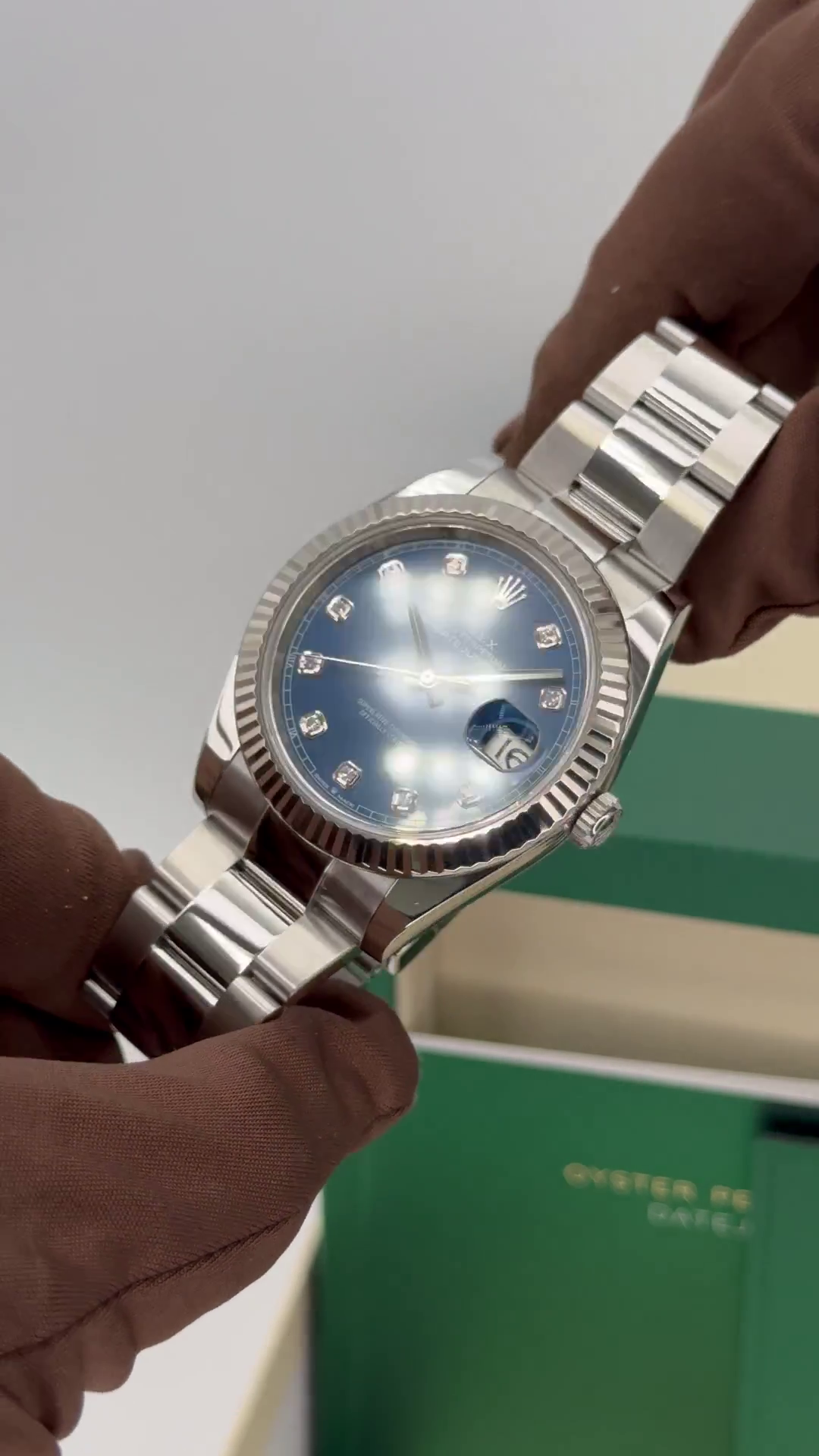 Rolex Datejust 41mm 126334 Blue Diamond Oyster Stainless Steel Mens Watch - Image 13