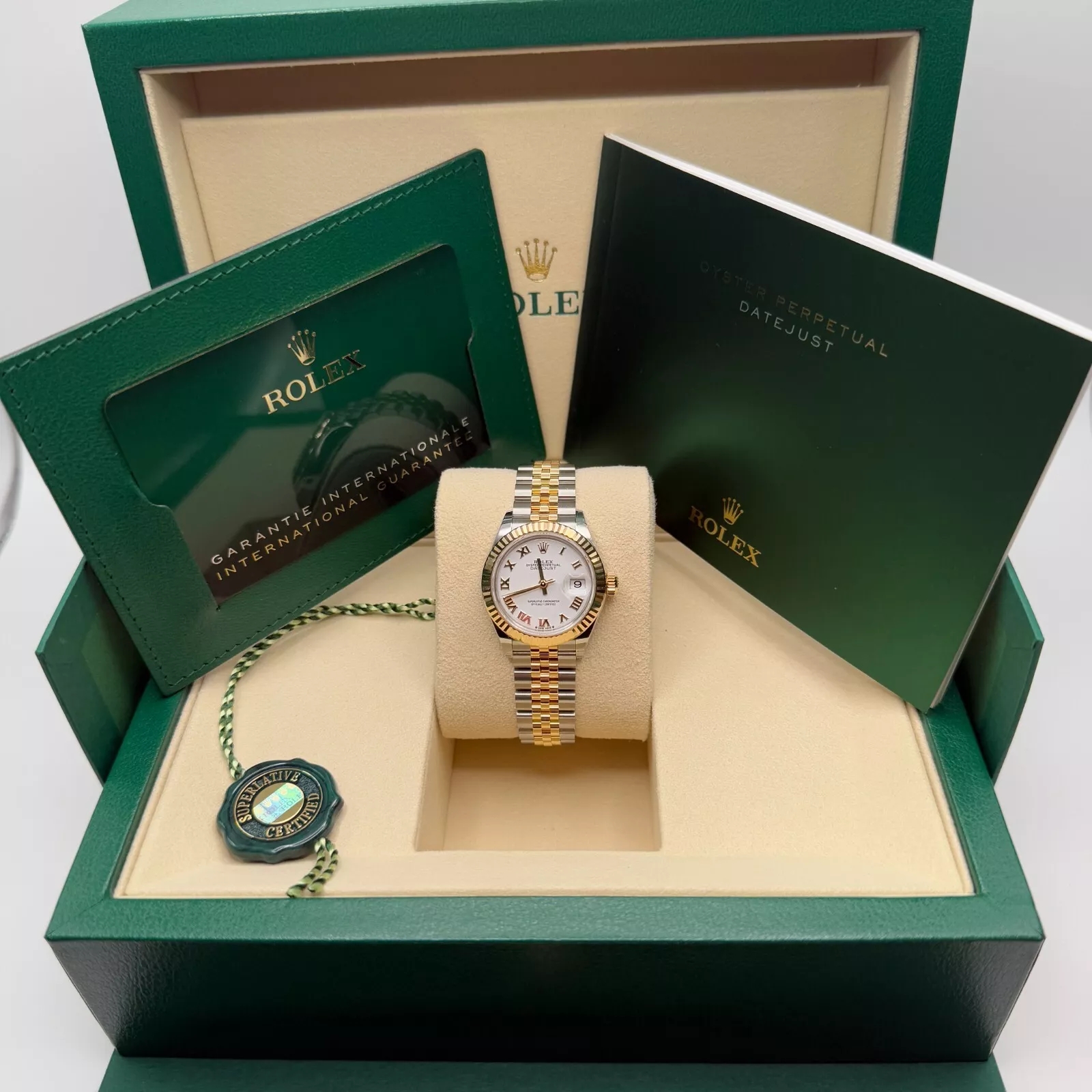 Rolex Lady-Datejust 28mm 279173 White Roman Dial Oyster Bracele - Image 15