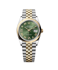 Alternative view of Rolex  Datejust 126203 Olive Green Dial 36mm Domed Bezel