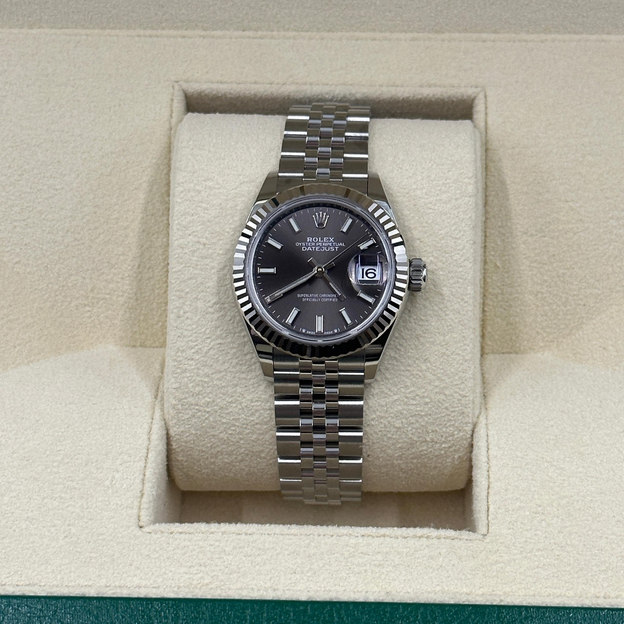 Rolex Lady-Datejust 28mm 279174 Dark Grey Dial Oyster Bracelet - Image 3