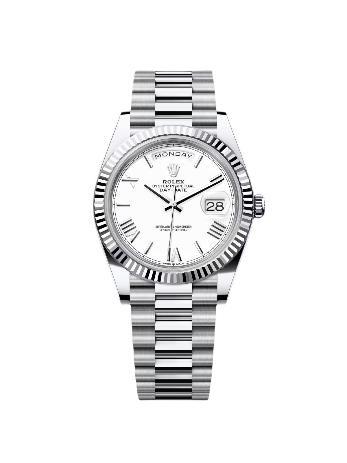Rolex Day-Date 228236-0010 White Roman Dial