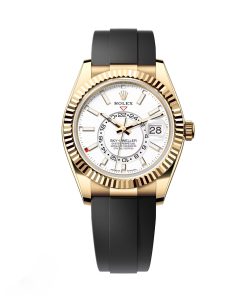 Rolex  Sky-Dweller 42mm 336238-0003 Yellow Gold White Dial Oysterflex