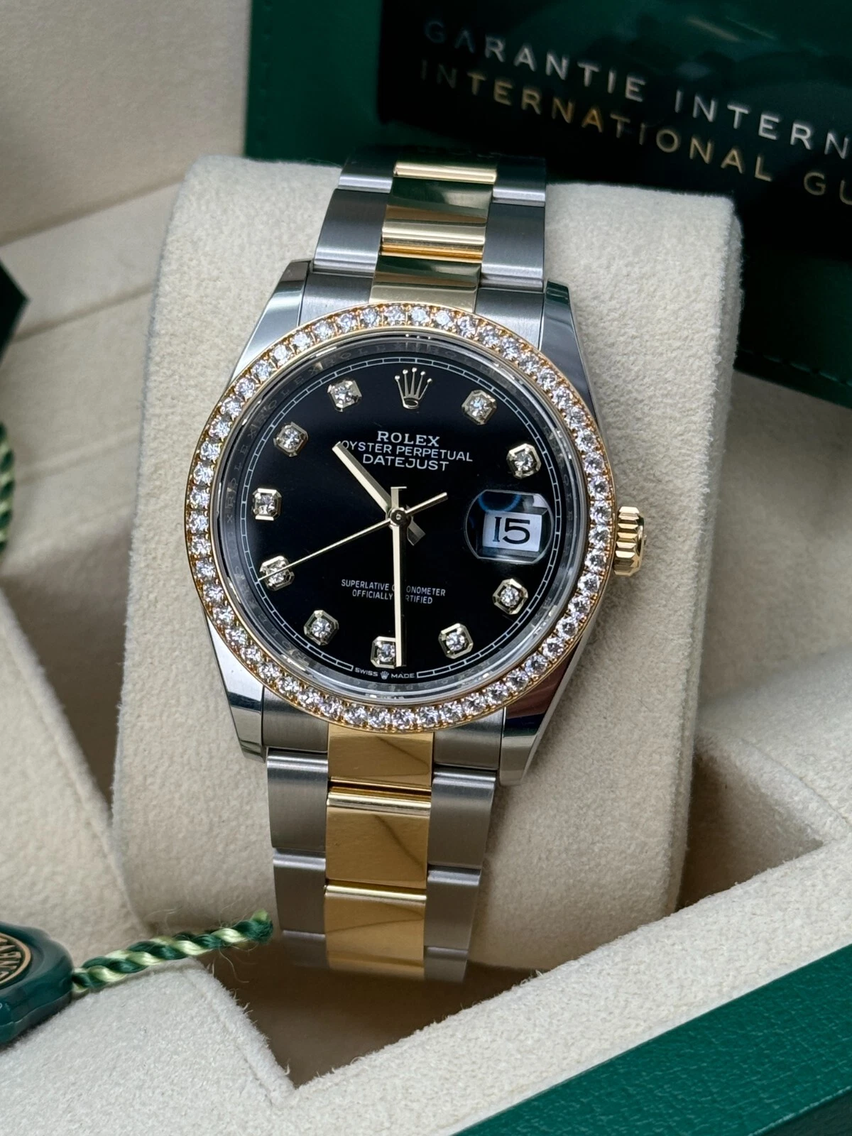 Rolex Datejust 36mm 126283 Bright Black Dial Oyster Bracelet Watch - Image 8