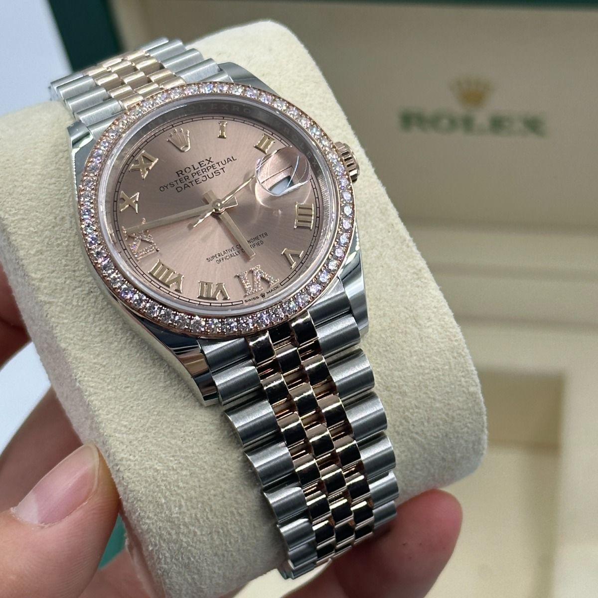 Rolex Datejust 36mm 126281 Rose Dial Oyster 36mm Bracelet - Image 7