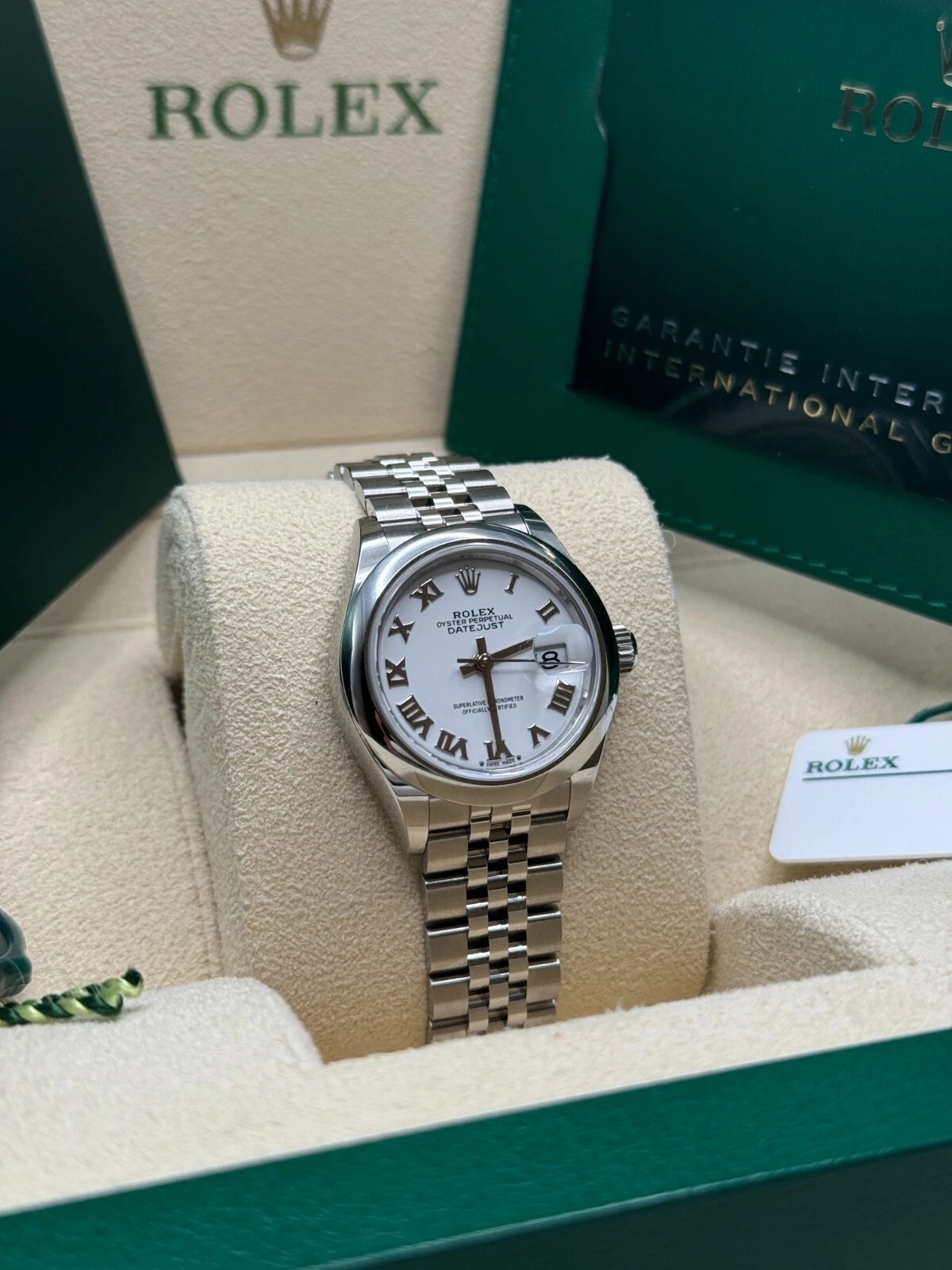 Rolex Lady-Datejust 279160 Oyster Perpetual 28mm White Dial Oyster Bracelet - Image 4