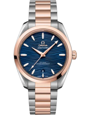 Omega Seamaster Aqua Terra 150M 38 mm Blue Dial Stainless Steel and  Sednaâ„¢ 18k Rose Gold Bracelet 220.20.38.20.03.001