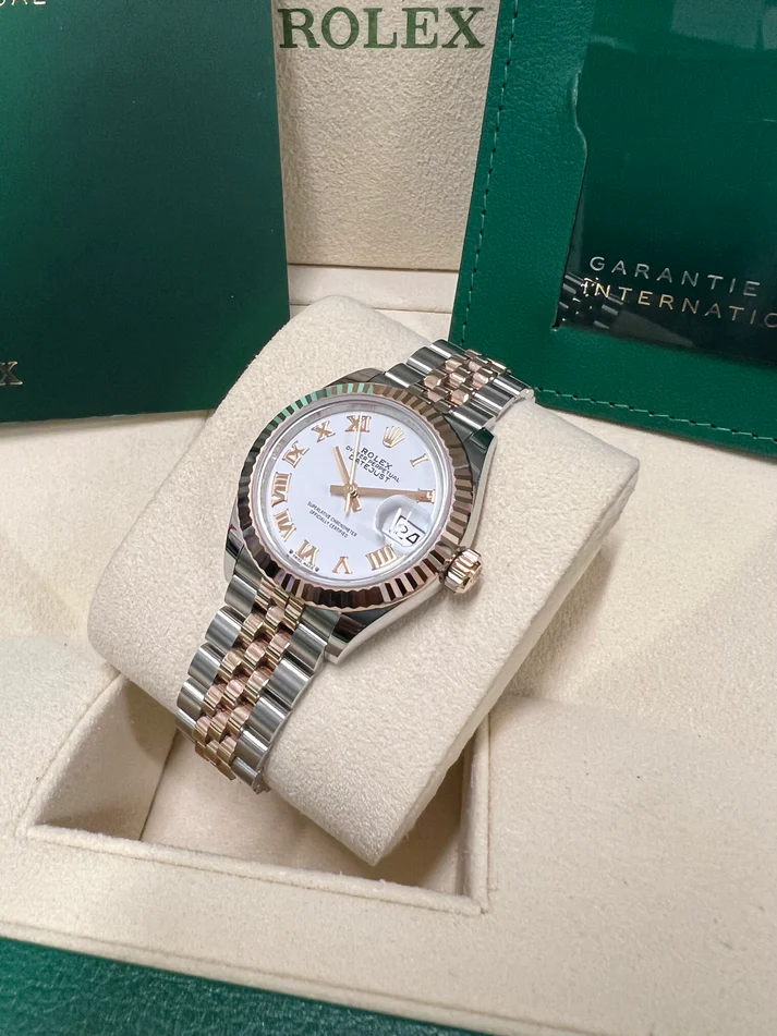 Rolex Lady-Datejust 28mm 279171 White Roman Oyster Stainless Steel and Rose Gold - Image 5