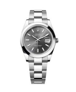 Alternative view of Rolex Datejust 41mm 126300 Slate Index Jubilee Stainless Steel Watch