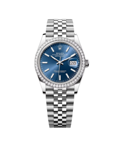 Alternative view of Rolex  Datejust 126284RBR Blue Dial 36mm