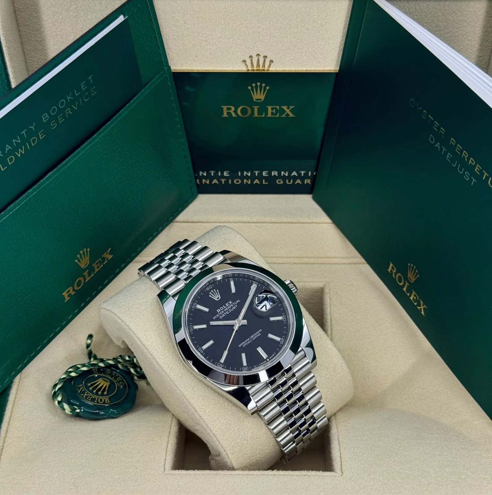 Rolex Datejust 41mm 126300 Black Index Oyster 41mm Stainless Steel Watch - Image 4