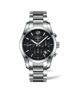 Longines Men's L27864566 Conquest Chronograph Automatic Stainless Steel Watch