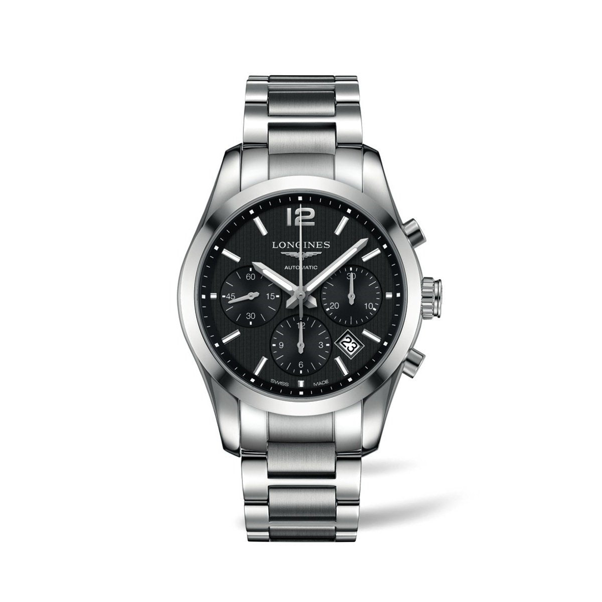 Longines Men's L27864566 Conquest Chronograph Automatic Stainless Steel Watch