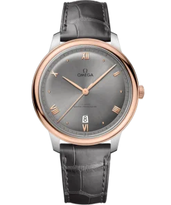 Omega De Ville Prestige 40 mm Grey Dial Stainless Steel and Sedna™ 18k Rose Gold Strap 434.23.40.20.06.001