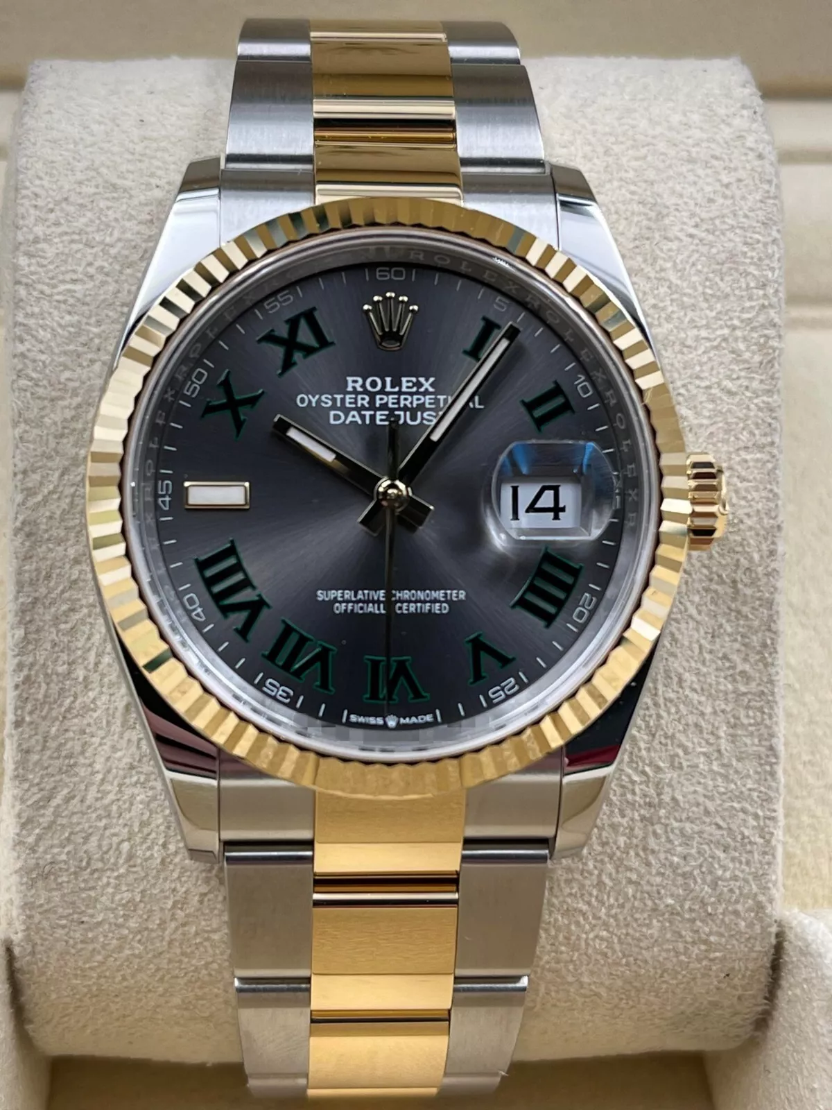 Rolex Datejust 36mm 126233 Wimbledon Slate Dial Oyster Bracelet Watch - Image 9