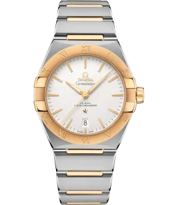 Omega Constellation Gents' Selection 39mm Silver Dial Stainless Steel and Sedna™ 18k Yellow Gold Bracelet 131.20.39.20.02.002