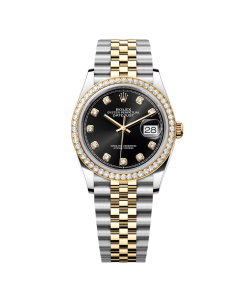 Alternative view of Rolex  Datejust 36mm 126283 Bright Black Dial Oyster Bracelet Watch