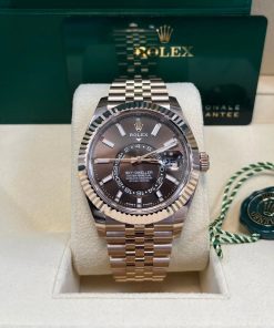 Alternative view of Rolex  Sky-Dweller 42mm 336935-0006 Rose Gold Chocolate Dial Jubilee
