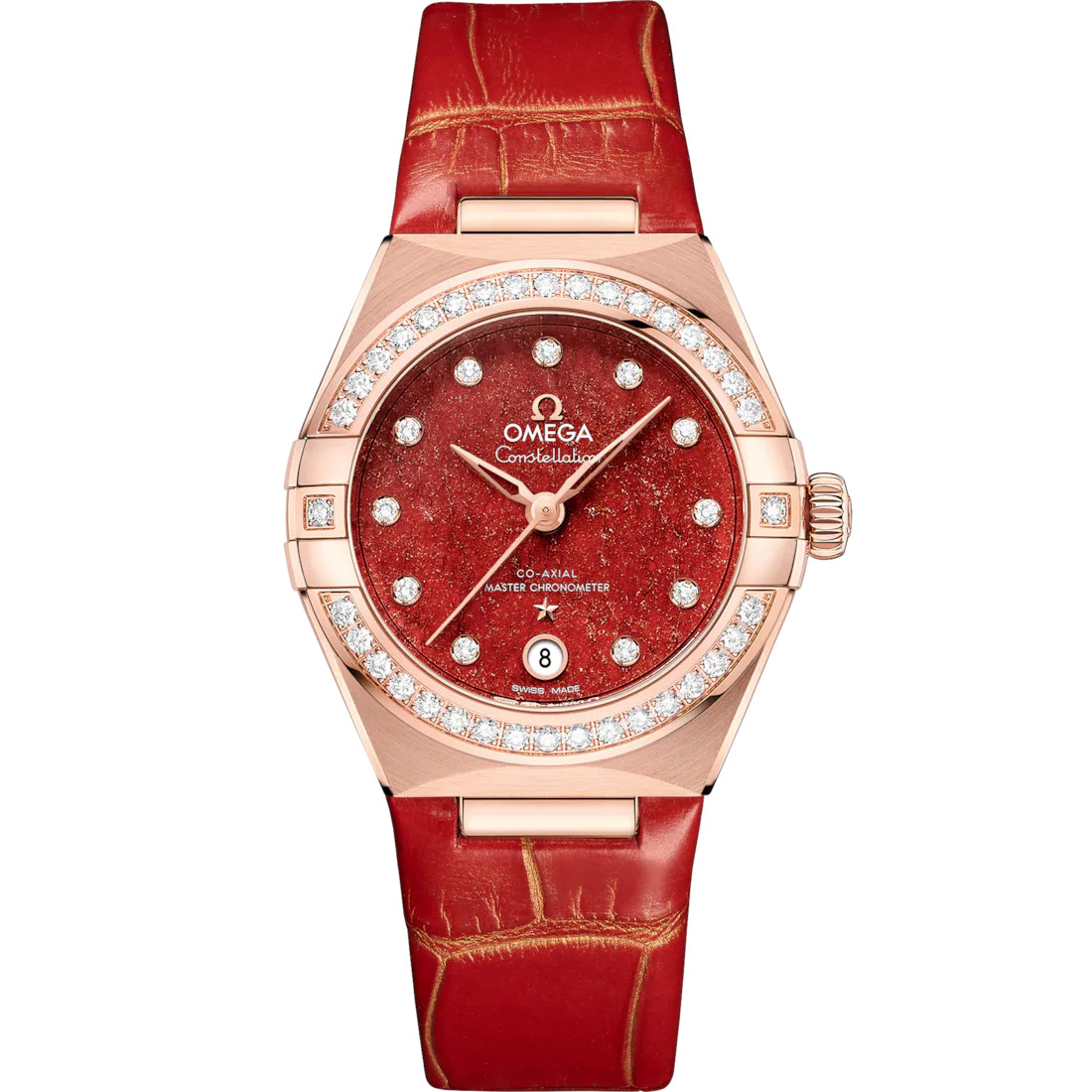 Omega Constellation Ladies' Selection 29mm Sedna™ gold on leather strap 131.58.29.20.99.005