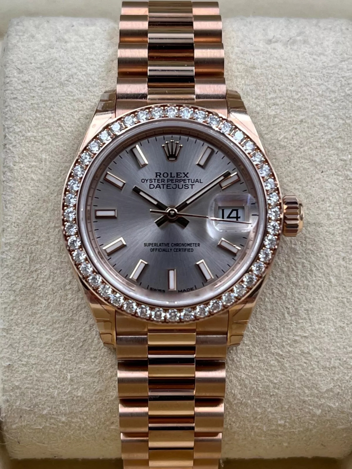 Rolex Lady-Datejust 28mm 279135RBR Rose Dial Jubilee Bracelet - Image 6