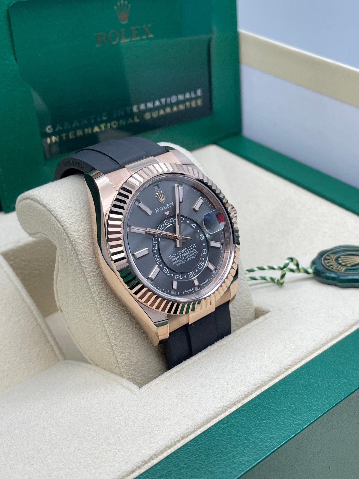 Rolex Sky-Dweller 42mm Rose Gold Slate Dial Oysterflex - 336235 - Image 3