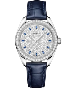 Omega Seamaster Aqua Terra 150M 34 mm Silver Dial with Diamonds Canopus Gold™ Strap 220.58.34.20.99.007