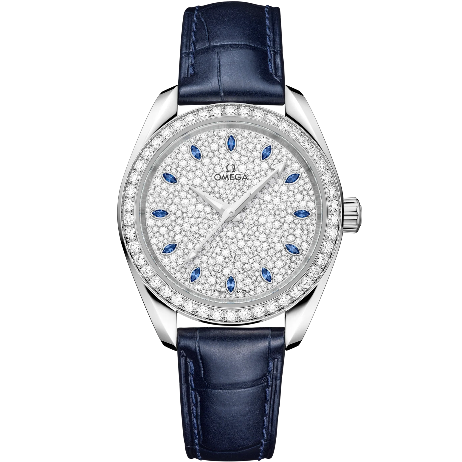 Omega Seamaster Aqua Terra 150M 34 mm Silver Dial with Diamonds Canopus Gold™ Strap 220.58.34.20.99.007