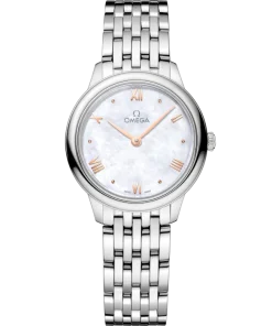 Omega De Ville Prestige 27.5mm White Dial Stainless Steel Bracelet 434.10.28.60.05.001