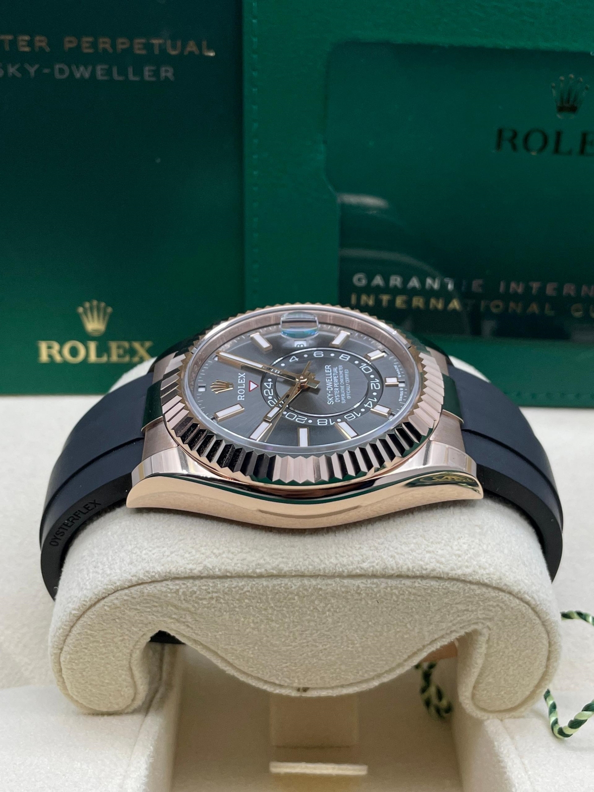 Rolex Sky-Dweller 42mm Rose Gold Slate Dial Oysterflex - 336235 - Image 6
