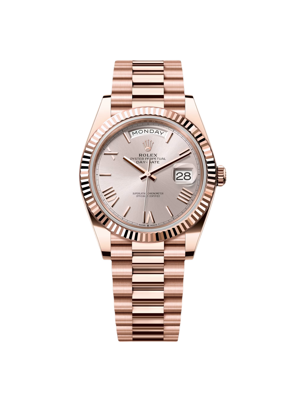 Rolex Day-Date "President" 40mm Everose Gold Sundust Roman Dial - 228235