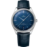 Omega De Ville Trésor 40mm Blue Dial with Diamonds Stainless Steel Strap 435.18.40.21.03.001