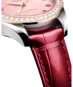 Alternative view of Omega Seamaster Aqua Terra 150M 34 mm Pink Dial with Diamonds Stainless Steel and Sedna™ 18k Rose Gold Strap 220.28.34.20.60.001