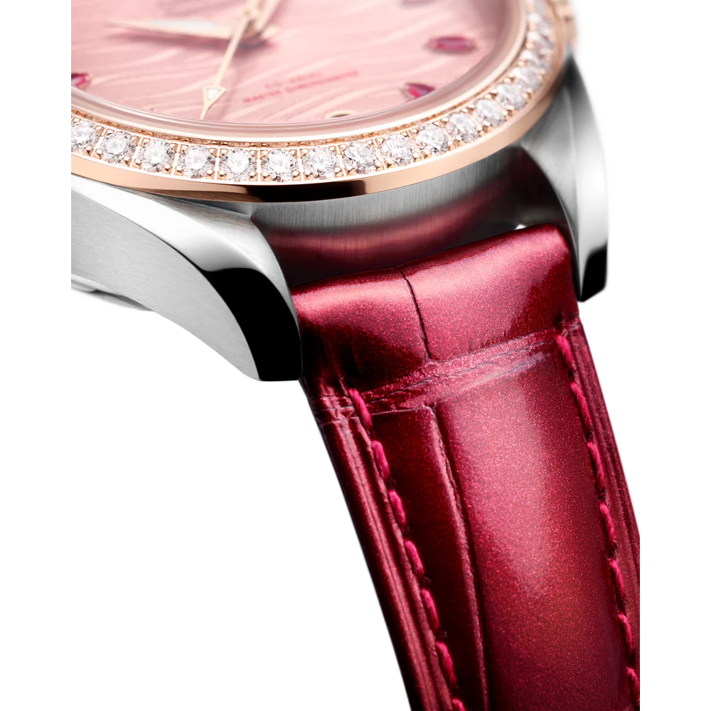 Omega Seamaster Aqua Terra 150M 34 mm Pink Dial with Diamonds Stainless Steel and Sedna™ 18k Rose Gold Strap 220.28.34.20.60.001 - Image 2