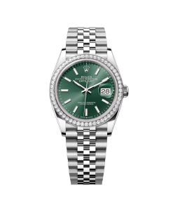 Rolex  Datejust 36mm 126284 Green Dial Jubilee Bracelet