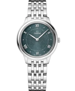 Omega De Ville Prestige 30 mm Green Dial Stainless Steel Bracelet 434.10.30.60.10.001