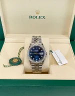 Rolex  Datejust 36mm 126284 Bright Blue Dial Jubilee Bracelet