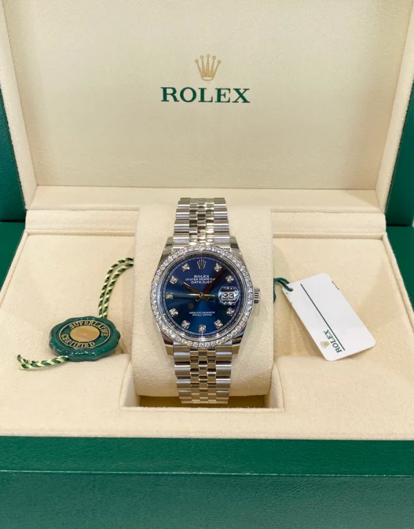 Rolex  Datejust 36mm 126284 Bright Blue Dial Jubilee Bracelet
