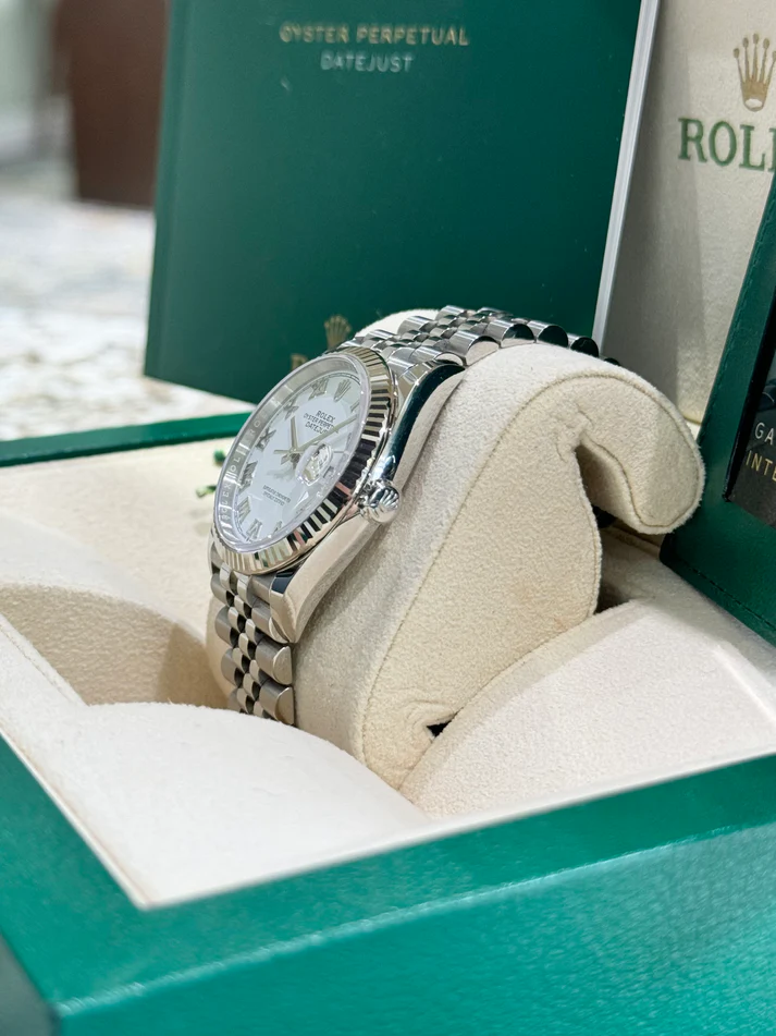 Rolex Datejust 36mm 126234 White Roman Dial Oyster Stainless Steel Mens - Image 5
