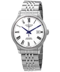 Longines Men's L2.820.4.11.6 Record Stainless Steel Watch