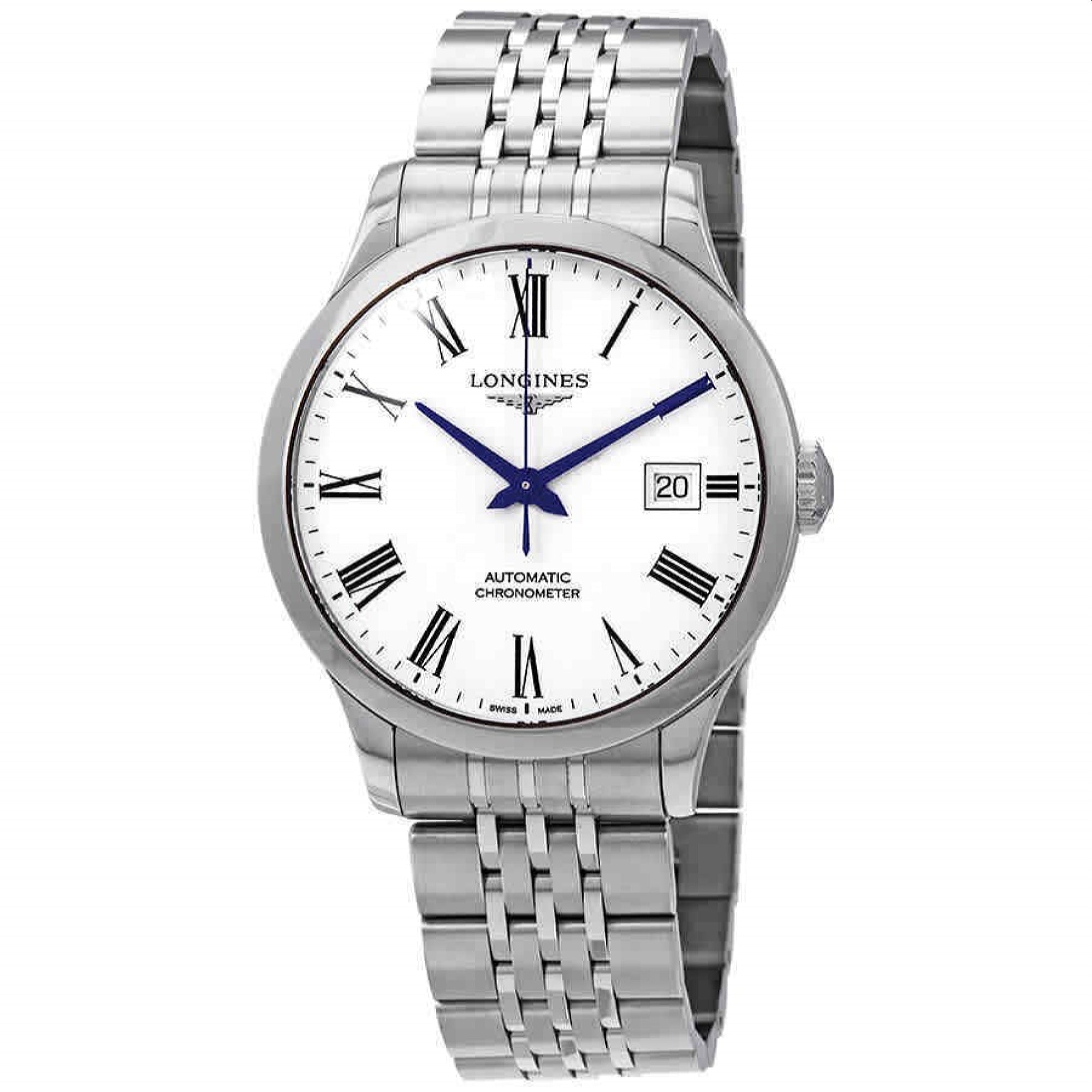 Longines Men's L2.820.4.11.6 Record Stainless Steel Watch