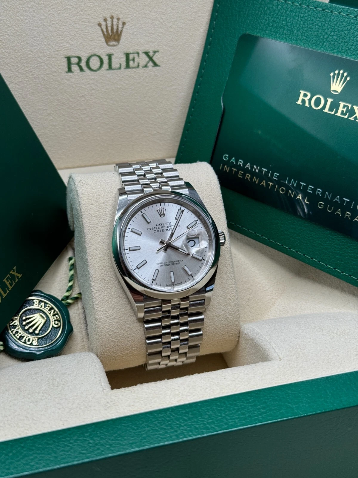 Rolex Datejust 36mm 126200 Oyster Perpetual Silver Dial Jubilee Stainless Steel - Image 4