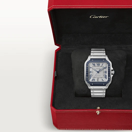 Cartier SANTOS Blue PVD Bezel 39.8mm - Image 7